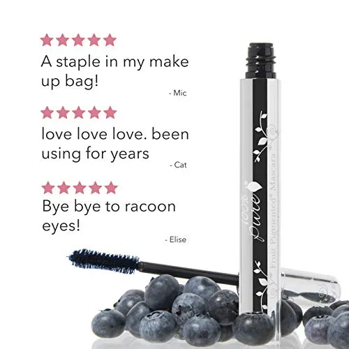 100% PURE Fruit Pigmented Ultra Lengthening Mascara, Blueberry, 0.35oz, Blue Mascara for Natural Lash Extension, Long-lasting, Smudge-Proof, Clump-Free Lengthening - Blue