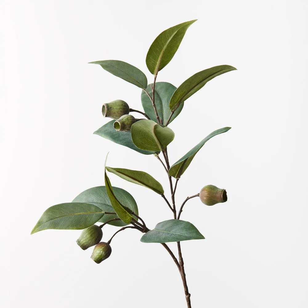 Artificial Silk Australian Native Eucalyptus GUM NUT Greenery Spray - Green (Style 1)