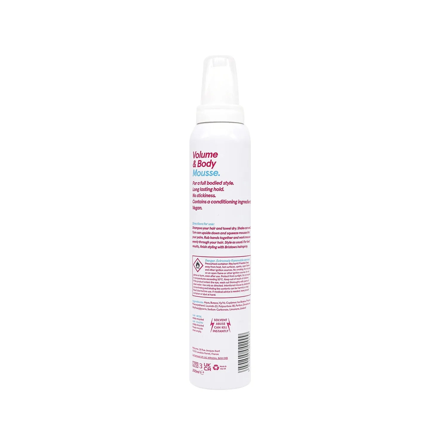 Bristows 2 Volume Body & Mouse Hair Spray 200ML