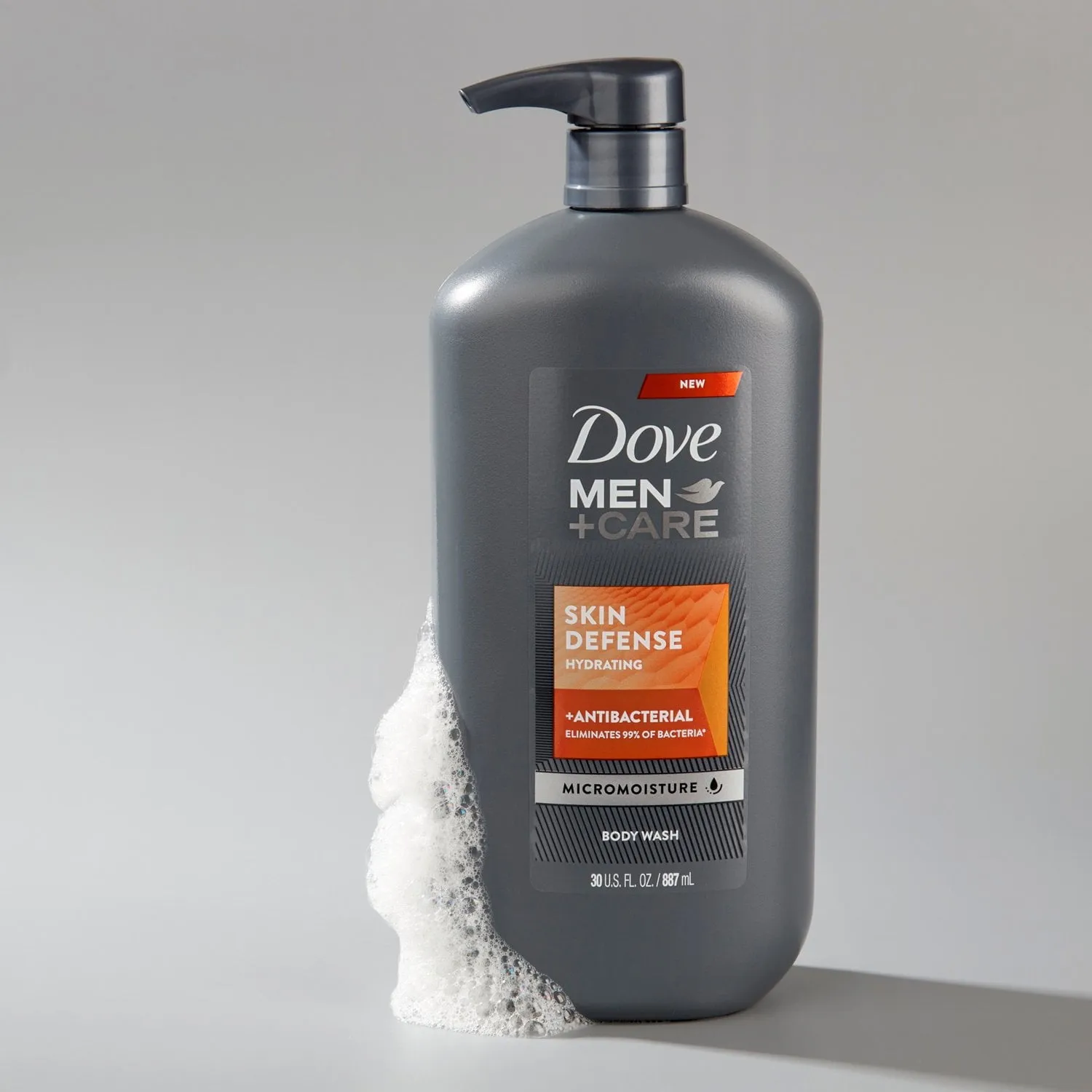 Dove Men Care Skin Defense Antibacterial Hydrating Body Wash, 30 fl oz
