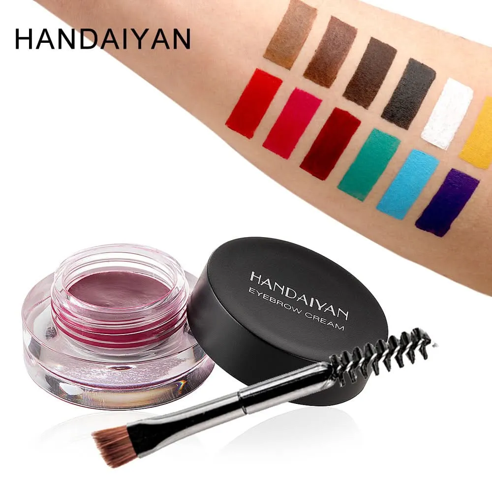 HANDAIYAN Waterproof Eyebrow Dye – Smudge-Proof Eyebrow Tint with Brush
