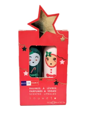Inuwet - Duo Baumes à Lèvres - Cerise - Sorbet Framboise || Inuwet - Lip Balm Duo - Cherry - Rasberry Sorbet (Copie)