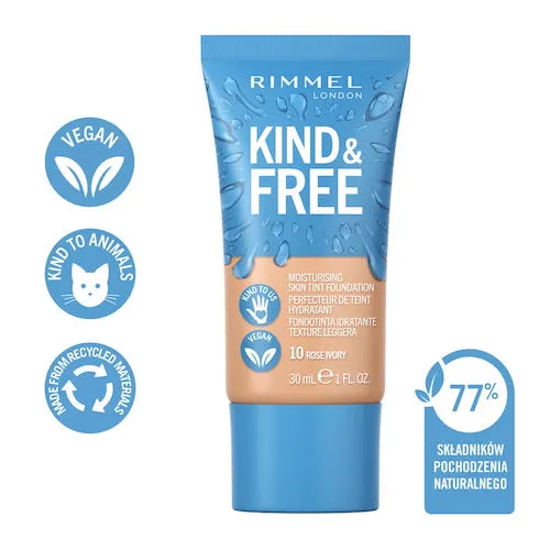 Kind & Free wegański podkład nawilżający 010 Rose Ivory 30ml