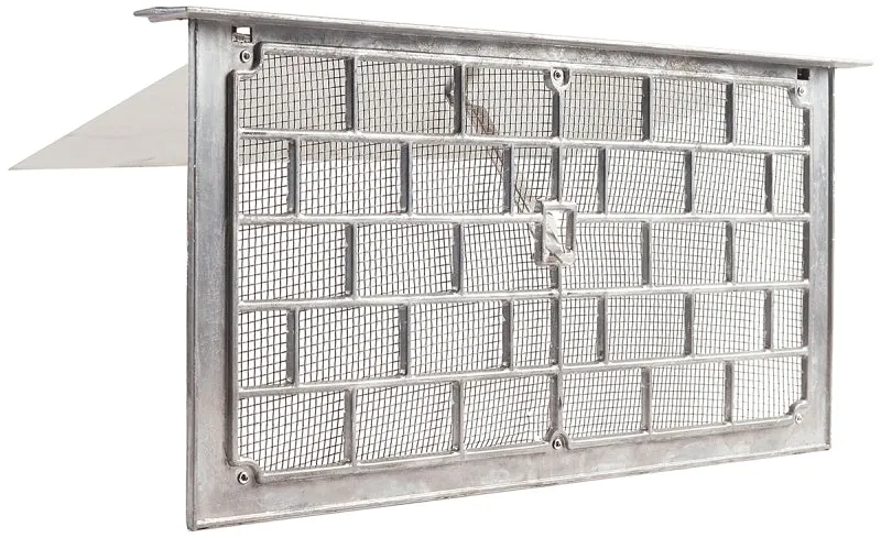 Master Flow LW1L Foundation Vent, 16 in W, 8 in H, 50 sq-in Net Free Ventilating Area, Aluminum :EA: QUANTITY: 12