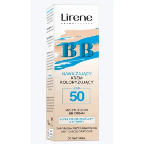 Moisturizing cream Bb with vitamin C Spf50 and natural hyaluronic acid 30ml, Lirene