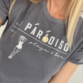Paradiso charcoal vintage tee (sample)