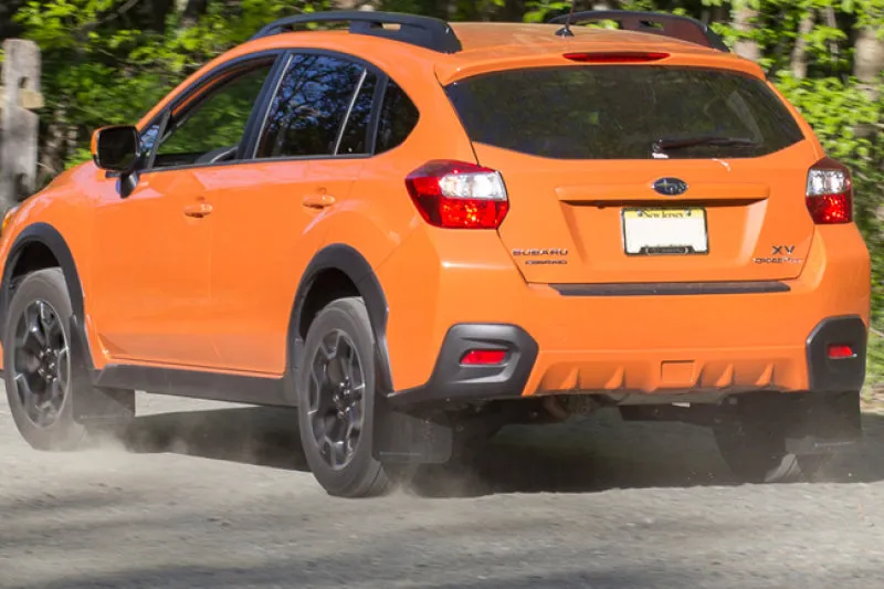 Rally Armor 13  Subaru XV Crosstrek Black Mud Flap w/ Grey Logo