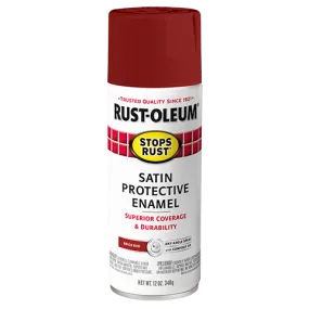Rust-Oleum® Protective Enamel Spray Paint Satin Brick Red