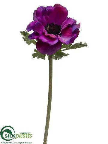 Silk Plants Direct Anemone Spray - Everglade - Pack of 12