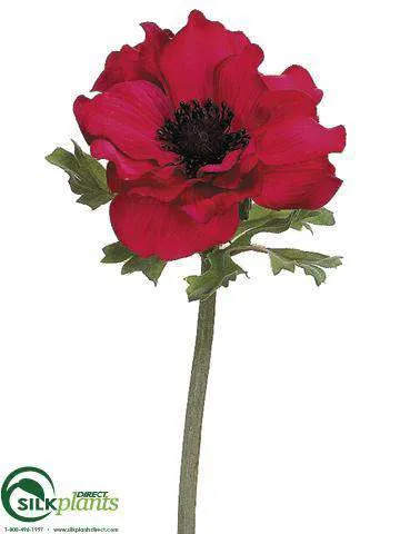 Silk Plants Direct Anemone Spray - Everglade - Pack of 12