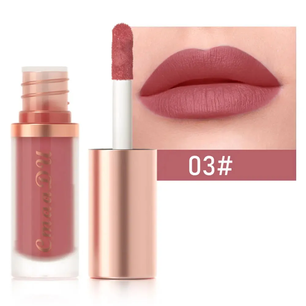 Toleet-Christmas/Thanksgiving Gift Winter Makeup Ideas 1pcs Waterproof Matte Velvet Lip Glaze Moisturizing Long Lasting Non-stick Cup Not Easy To Fade Lip Gloss Lipstick Makeup