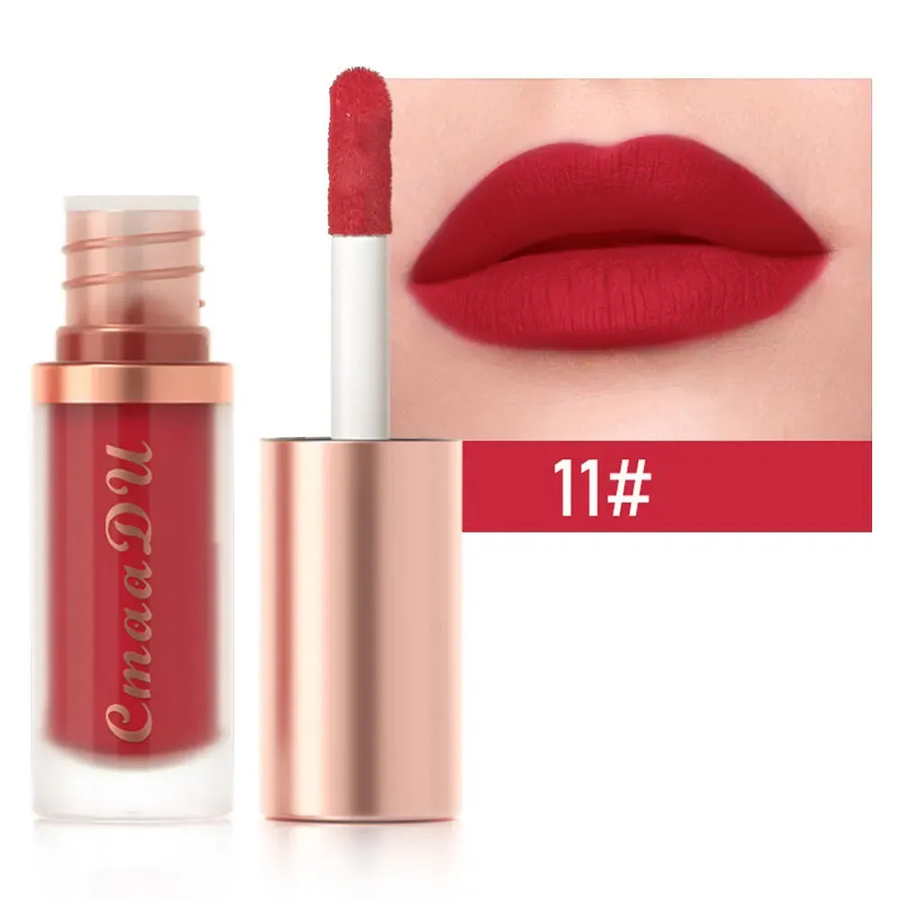Toleet-Christmas/Thanksgiving Gift Winter Makeup Ideas 1pcs Waterproof Matte Velvet Lip Glaze Moisturizing Long Lasting Non-stick Cup Not Easy To Fade Lip Gloss Lipstick Makeup