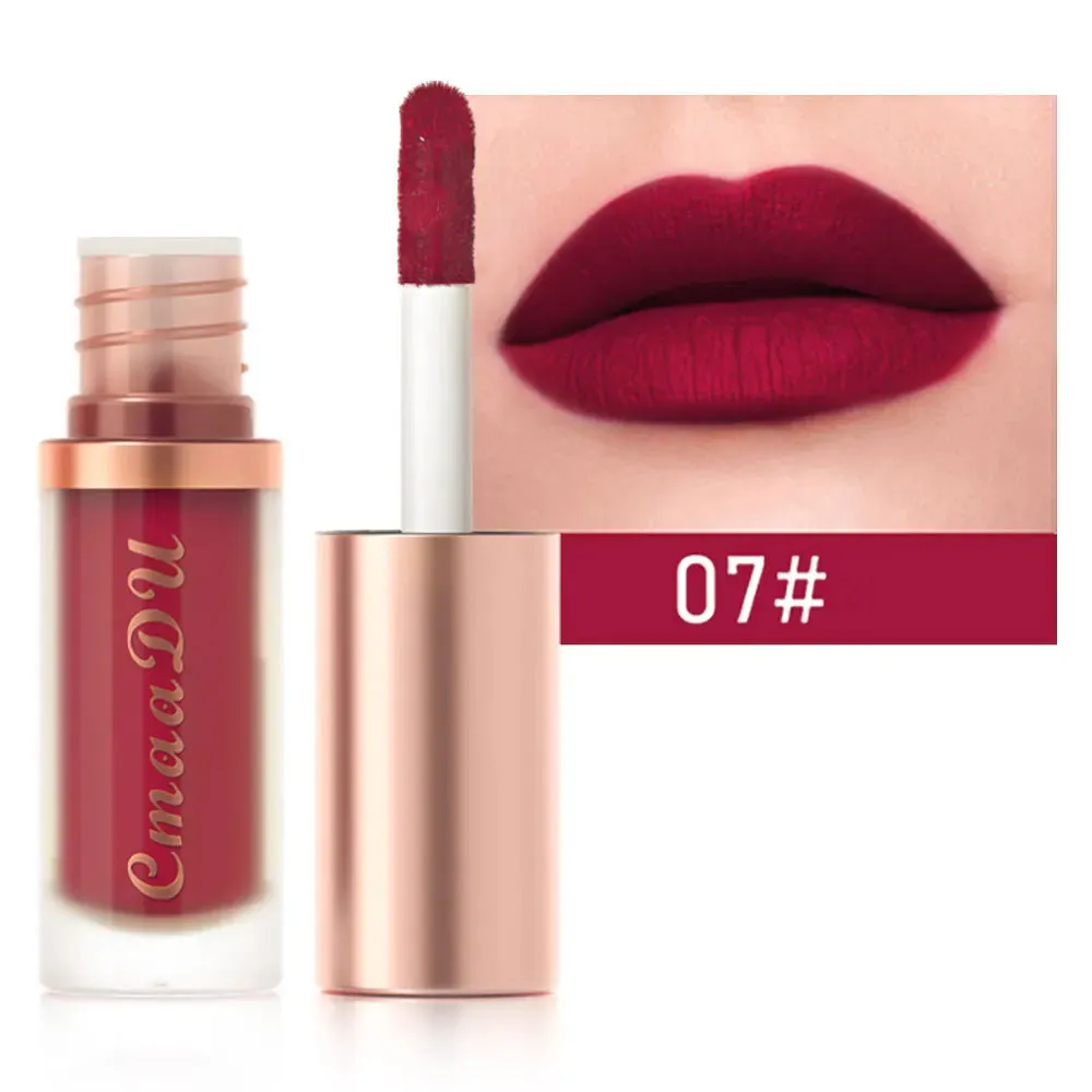 Toleet-Christmas/Thanksgiving Gift Winter Makeup Ideas 1pcs Waterproof Matte Velvet Lip Glaze Moisturizing Long Lasting Non-stick Cup Not Easy To Fade Lip Gloss Lipstick Makeup
