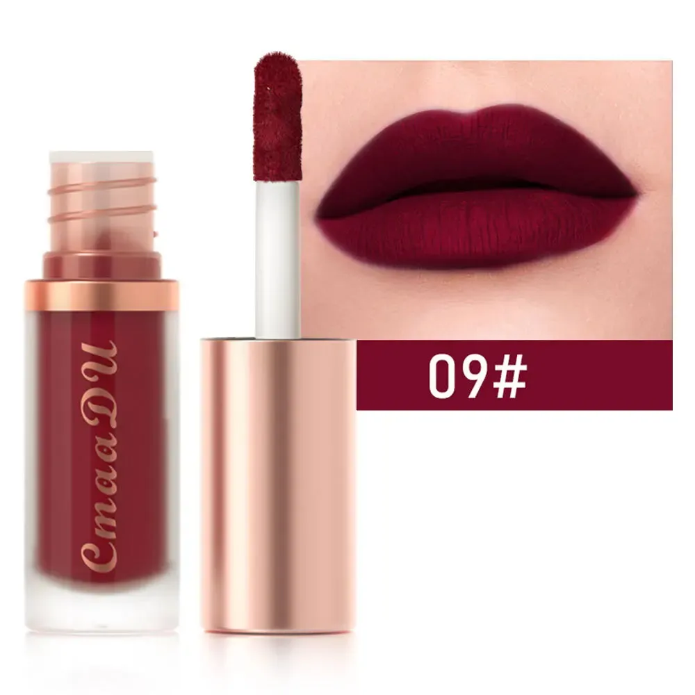 Toleet-Christmas/Thanksgiving Gift Winter Makeup Ideas 1pcs Waterproof Matte Velvet Lip Glaze Moisturizing Long Lasting Non-stick Cup Not Easy To Fade Lip Gloss Lipstick Makeup