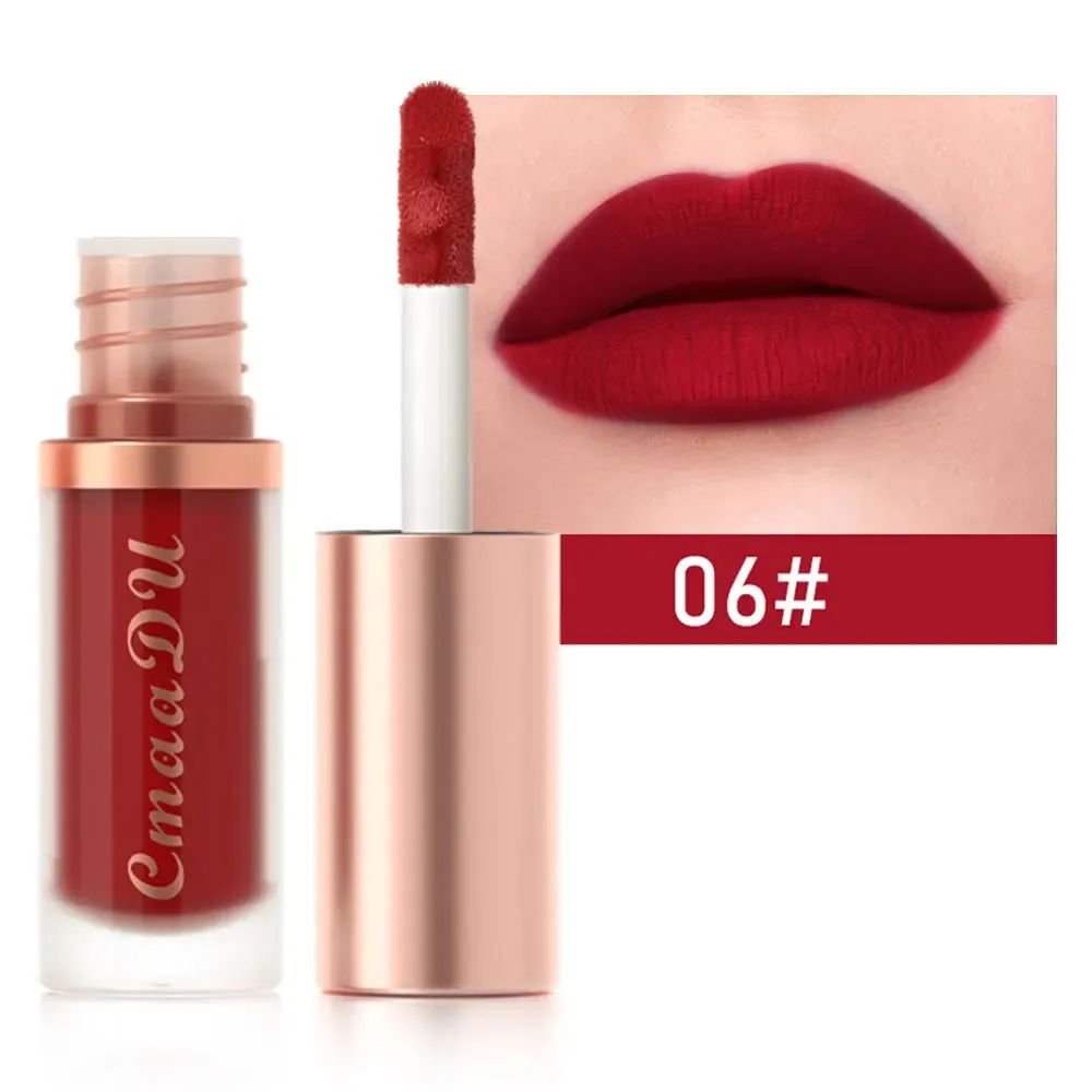 Toleet-Christmas/Thanksgiving Gift Winter Makeup Ideas 1pcs Waterproof Matte Velvet Lip Glaze Moisturizing Long Lasting Non-stick Cup Not Easy To Fade Lip Gloss Lipstick Makeup