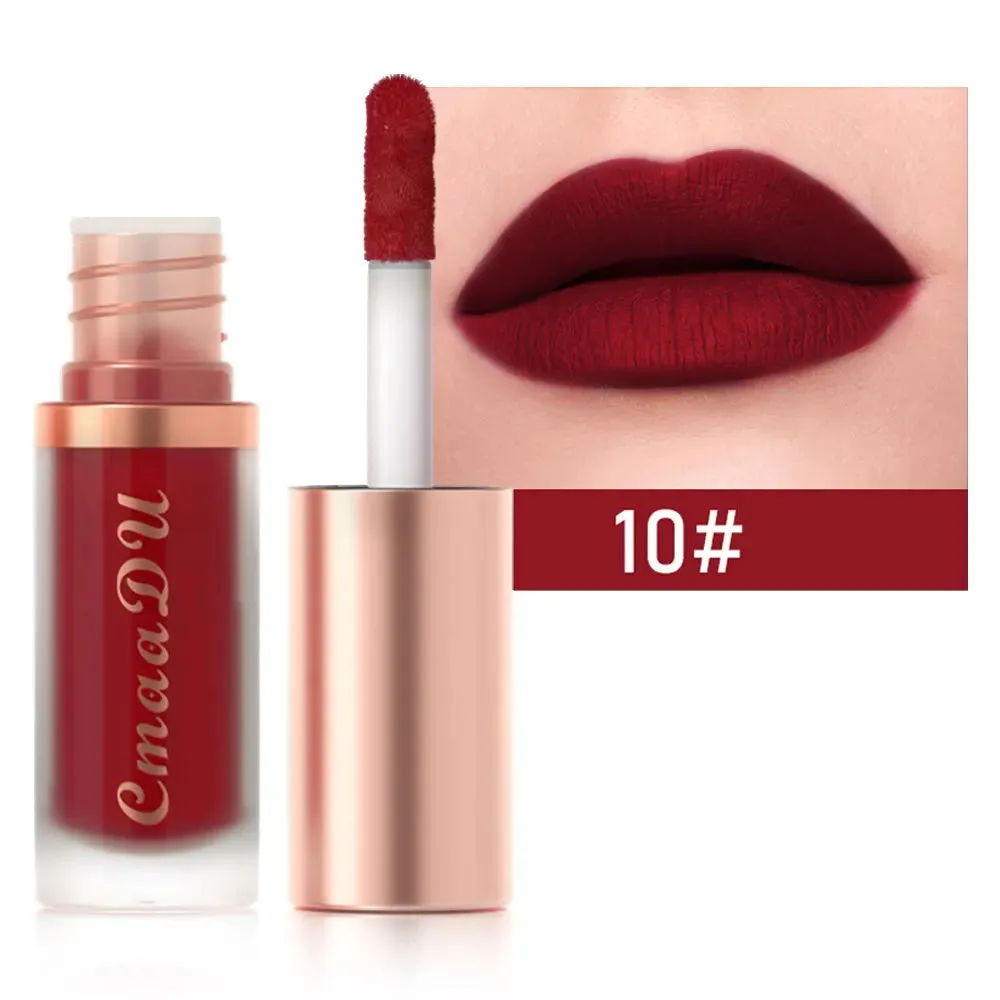 Toleet-Christmas/Thanksgiving Gift Winter Makeup Ideas 1pcs Waterproof Matte Velvet Lip Glaze Moisturizing Long Lasting Non-stick Cup Not Easy To Fade Lip Gloss Lipstick Makeup