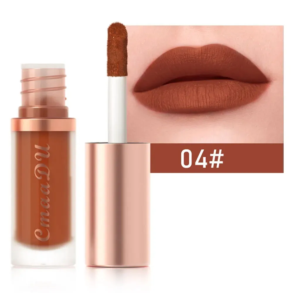 Toleet-Christmas/Thanksgiving Gift Winter Makeup Ideas 1pcs Waterproof Matte Velvet Lip Glaze Moisturizing Long Lasting Non-stick Cup Not Easy To Fade Lip Gloss Lipstick Makeup